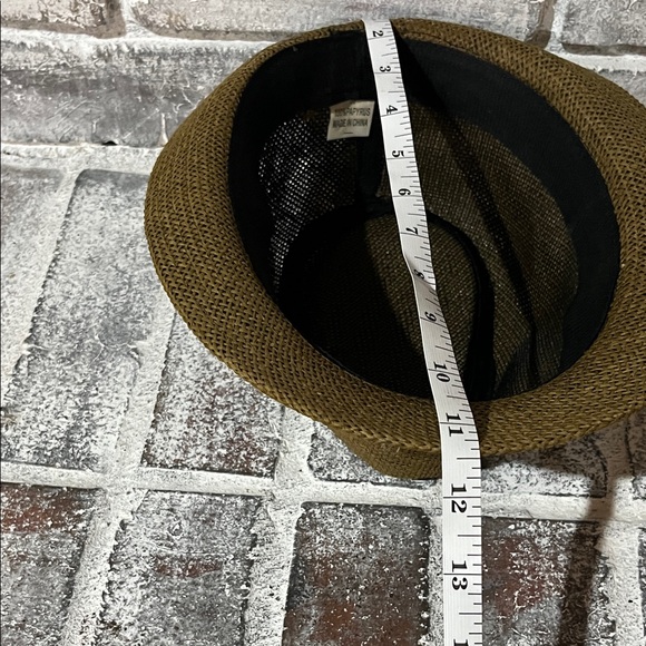 Brown Fedora Hat with Feather Band - Picture 9 of 16